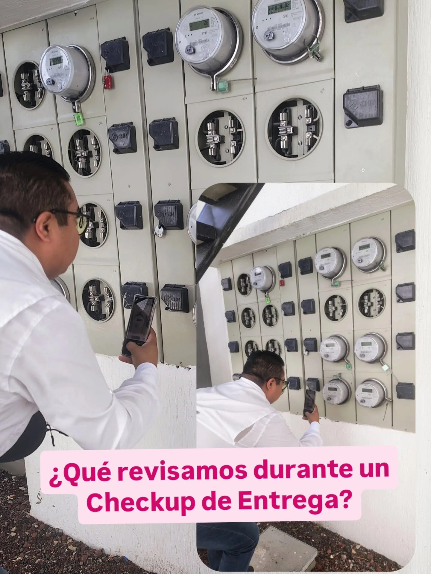 Revisión de instalaciones eléctricas durante un checkup residencial